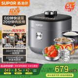 苏泊尔（SUPOR）【国家补贴】IH鲜呼吸猛火电压力锅5L智能预约112kPa电饭煲高压锅4-6人家用 316L球釜SY-50HC8015Q