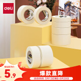 得力（deli）美纹纸胶带 36mm*20y*145μm 美术美工分色 装修遮蔽美缝贴膜刷漆保护无痕贴纸 小卷芯1卷 30666