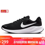 耐克NIKE跑步鞋女透气REVOLUTION 7运动鞋FB2208-003黑36.5