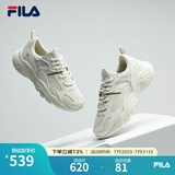 FILA【男女同款】斐乐官方跑步鞋复古老爹鞋火星鞋潮流时尚老爹鞋 女-微白/雨雾灰-WA 36