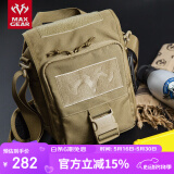 MAXGEAR西北风单肩斜挎包男竖款商务公文包户外大容量休闲个性潮通勤包 卡其色