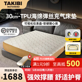塔吉比TAKIBI自动充气床垫打地铺拉丝气垫床户外露营装备午休睡垫TPU30 三人海绵款床垫+新无刷泵+仪表盘