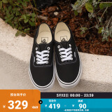 VANS范斯官方 经典款Authentic黑色经典款高街复古帆布鞋 黑色 43