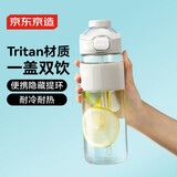 京东京造运动水杯  tritan水杯运动水壶大容量外出方便携带 运动灰750ml