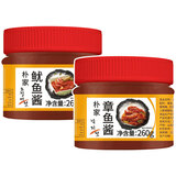 朴家韩式风味生拌章鱼酱 鱿鱼酱260g 生拌辣酱 寿司用八爪鱼酱鱿鱼酱 朴家章鱼酱1罐+鱿鱼酱1罐