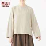 无印良品 MUJI 女式 新疆棉法兰绒 罩衫 29AC727 淡黄色 L