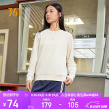 361°卫衣女士秋冬季运动休闲舒适宽松圆领长袖套头上衣 662334801D-1