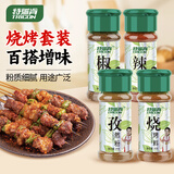 特瑞肯（TRICON）玻璃瓶孜然粉辣椒粉椒盐粉烧烤料4瓶组合122g烧烤火锅烤串调味品