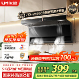 优盟（UM）油烟机家用顶侧双吸抽油烟机大吸力710小尺寸公寓小户型厨房脱排免拆洗家电国家补贴CXW-288-UC175