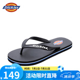 Dickies拖鞋男潮流百搭休闲人字拖夏季情侣拖鞋 黑色 41 