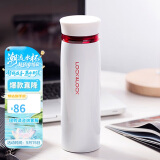 乐扣乐扣（LOCK&LOCK）不锈钢保温杯情侣学生水杯菲特旋转盖轻量杯450ml白红 LHC4131WR