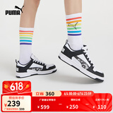 彪马（PUMA）熊猫配色透气迷彩休闲板鞋经典复古运动鞋REBOUND 368876 黑色-白-01 38