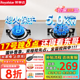 荣事达（Royalstar）燃气灶 双灶煤气灶 家用天然气液化气炉具 猛火鸳鸯灶 不锈钢+九腔猛火(液化气)