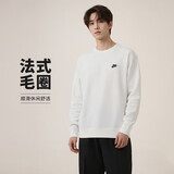 耐克（NIKE）男运动服春秋季套头毛圈卫衣轻盈舒适FN3889-133白色 XL
