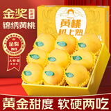 爱鲜摘农场 湖北锦绣黄桃【闪送】黄金蜜毛桃脆甜桃子水果礼盒端午节送礼 【金奖级】精品果｜超甜 净重4.5-5斤 全熟圆果【较划算】