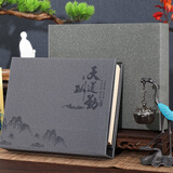 法拉蒙 2026年商务皮质周历创意桌面办公简约台历礼盒礼品伴手礼企业定做摆件日历记事本计划本定制 【布纹】天道酬勤-灰色（26）