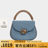 古良吉吉猪猪包中号牛仔GIGI包马鞍包单肩包斜挎包新款包包 复古牛仔