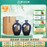  彩陶 浓香型白酒 52度 500ml*2 双瓶装