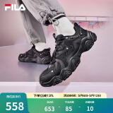 FILA 斐乐猫爪鞋4代女鞋老爹鞋情侣运动鞋复古时尚休闲鞋网面透气 【男款】黑-BK 42