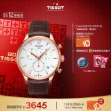 天梭（TISSOT）瑞士手表 俊雅系列石英男表 520送男友T063.617.36.037.00
