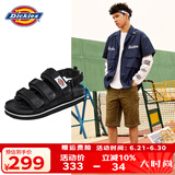 Dickies凉鞋男士轻便凉拖学生防滑沙滩鞋潮流休闲情侣鞋 黑色（男女款） 41
