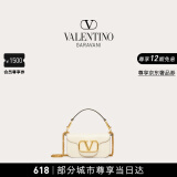 华伦天奴VALENTINO[礼物]女士 LOCO 小号小牛皮手袋链条包 清澈白 均码