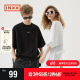 英克斯（inxx）Standby明星同款短袖T恤黑白插肩 白色 XL