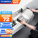悍高（HIGOLD）碗碟架 拉篮碗碟架碟子盘子置物架厨房摆放 PDL系列碟架-16孔