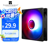 Thermalright(利民) TL-C12B-S V3 黑色argb12cm机箱风扇 无限镜灯光风扇 幻彩风扇ARGB 4PIN PWM调速风扇