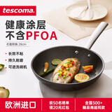 tescoma 捷克 进口石面不粘煎锅 家用平底牛排煎锅 电磁炉燃气灶通用 石面煎锅 28cm
