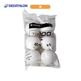 迪卡侬（DECATHLON）乒乓球比赛用球训练球40+ABS一星白球6只装4714062