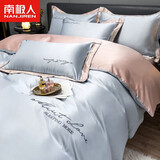 南极人 贡缎四件套 亲肤裸睡冰丝套件床上用品 被套200*230cm 1.8米床