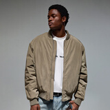 CHINISM CH赤尘基础款飞行员夹克外套男士秋冬加厚棉衣美式复古情侣棉服 黄绿色 XL