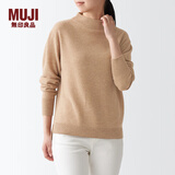 无印良品 MUJI 女式 牦牛绒混羊毛 高圆领毛衣女款春秋长袖针织衫BAC22A1A 米色 S (155/80A)
