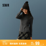森马美利奴纯色羊毛衫女24冬新款半高领打底衫可机洗109724107001