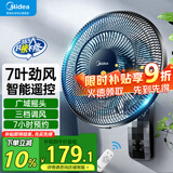 美的（Midea）电风扇商用壁扇壁挂式风扇工业工程扇家用摇头转页扇餐厅客厅宿舍食堂 FWA35WAR【七叶遥控 行业TOP】 家用壁挂式