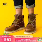 CAT卡特马丁靴工装靴子男鞋牛皮户外美式复古机车靴P721411M3EDC36 棕黄P721411 40