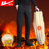 回力（Warrior）棉裤男冬季加绒加厚保暖休闲运动裤百搭束脚卫裤子男