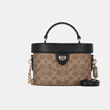 蔻驰（COACH）【官方授权店】奢侈品单肩手提女包经典老花盒子包生日礼物送女友 新款CBQ35IMQRX【广州保税仓】