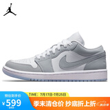 Jordan耐克篮球鞋男女同款小迪奥AJ1运动鞋DC0774-105白灰38.5