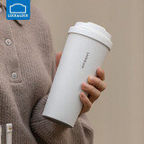 乐扣乐扣（LOCK&LOCK）保温杯遇见元气保温保冷咖啡杯弹跳盖男女颜值水杯550ML白色