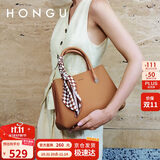 红谷女包单肩包女手提包包牛皮斜挎包丝巾搭配戴妃包 生日礼物送女友