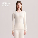 红豆（Hodo）秋衣秋裤女纯棉保暖内衣套装男士圆领本命年全棉中老年打底棉毛衫 女士浅玉 M (160) 女士
