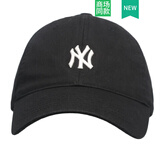 MLB男女情侣帽子 时尚小标软顶鸭舌帽CP77系列棒球帽运动休闲遮阳帽 纽约洋基队/黑色 F
