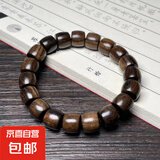 绿檀直切桶珠手串手工精品檀木民族风小手链男女款文玩单圈 沉贵宝直切10x11mm【单圈】
