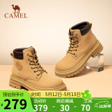 骆驼（CAMEL）【远行】女鞋工装靴英伦短靴大黄靴马丁靴女 L23W076044 土黄 37