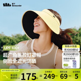 蕉下（beneunder）灯罩帽大帽檐遮阳帽女黑胶防晒帽全脸遮阳空顶帽太阳帽BM563黄