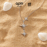 APM Monaco[杨紫同款]六芒星项链女生设计感生日礼物时尚饰品送女友生日礼物 经典三颗六芒星项链
