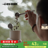 MHW-3BOMBER轰炸机咖啡不锈钢咖啡量勺 长柄量豆勺 抹茶咖啡粉定量勺8g 【坚固耐用】不锈钢量勺-银斑