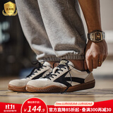 马登工装复古运动鞋透气休闲箭头德训鞋男美式潮流阿甘板鞋百搭小白鞋 米白 【小众不撞款/鞋子男夏季】 41 (男码偏大，可参考推荐脚长选择)